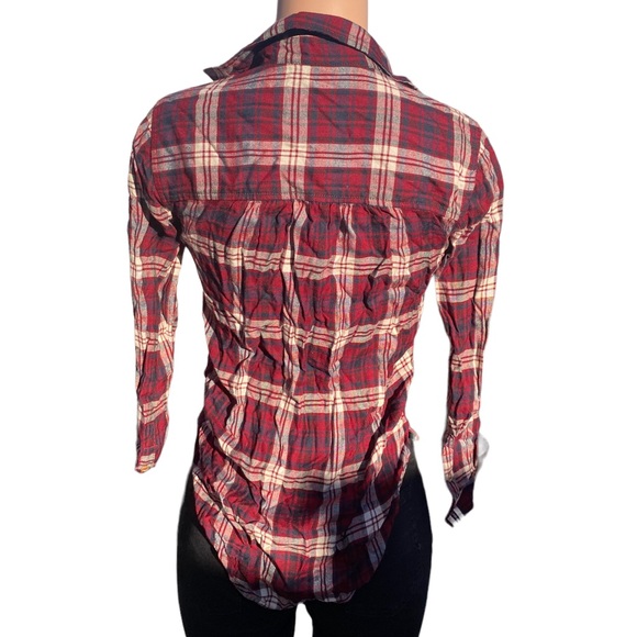 American Eagle Boyfriend Fit Super Soft Flannel XS - Picture 5 of 8